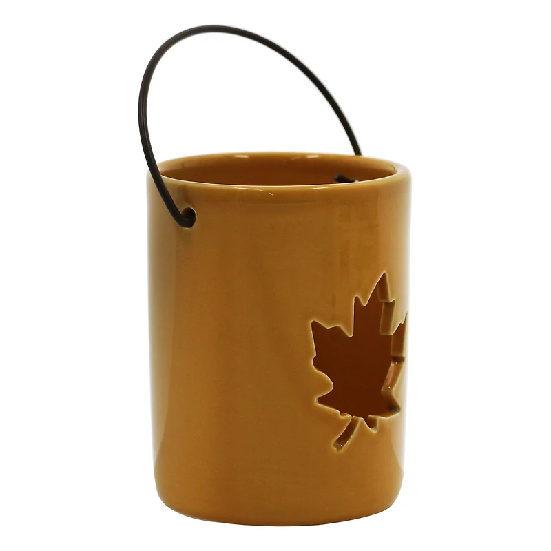 4" Yellow Leaf Candle Holder by Ashland®