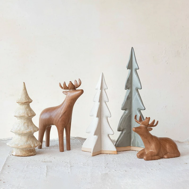 Hello Honey® 9.5" Cream Reactive Glaze Stoneware Tree