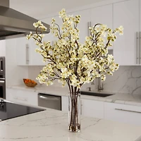 2.5ft. Artificial Cherry Blossom Arrangement in Cylinder Glass Vase