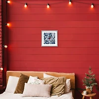 Stupell Industries Christmas Blue Jay Perched Framed Print Under Glass Wall Art