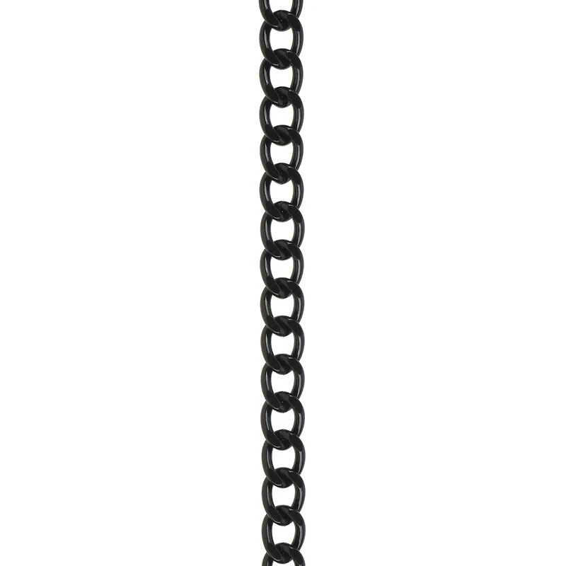 9mm Black Curb Chain Spool, 3yd. by Bead Landing™