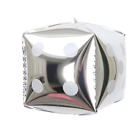 Wizardi Silver Dice Standing Foil Balloon Decoration