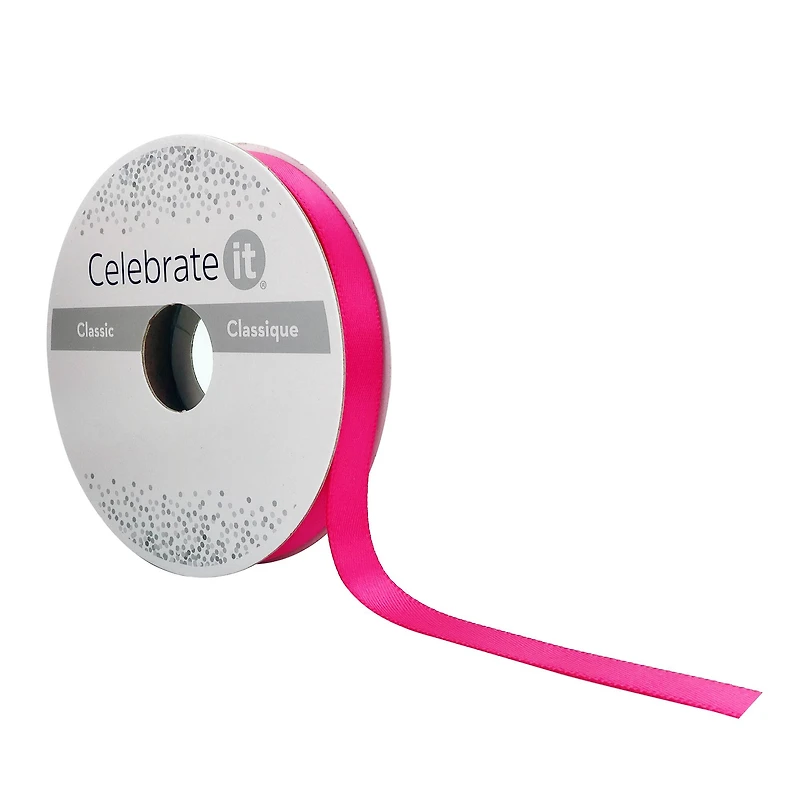 3/8" x 15yd. Satin Double Face Ribbon by Celebrate It® Classic