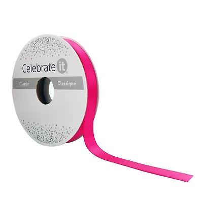 3/8" x 15yd. Satin Double Face Ribbon by Celebrate It® Classic