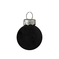 9ct. 2.5" Shiny & Matte Black Glass Ball Ornaments