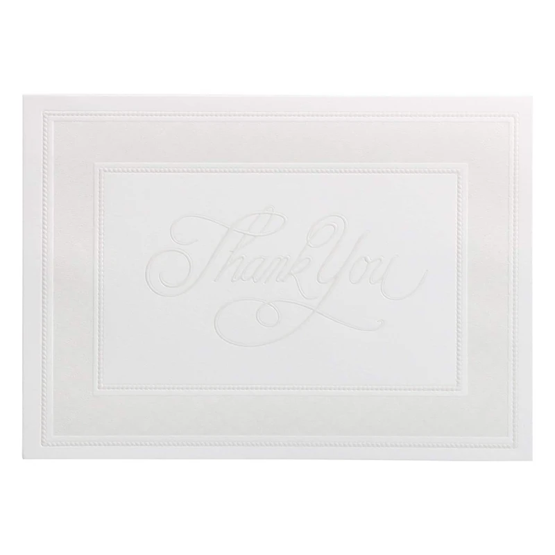 JAM Paper Pearl Border Thank You Cards & Envelopes, 25ct.