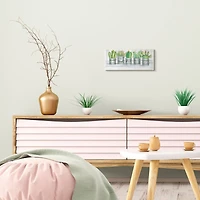 Stupell Industries Succulent & Cactus Jars Wooden Wall Plaque