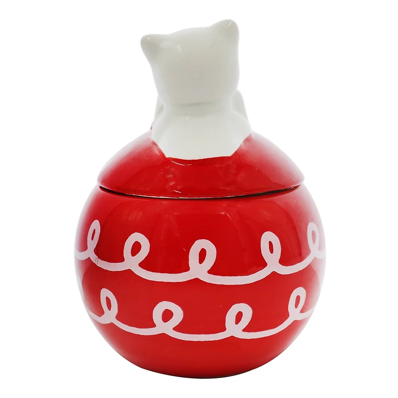 6.25" Ornament Container with Cat Lid by Ashland®