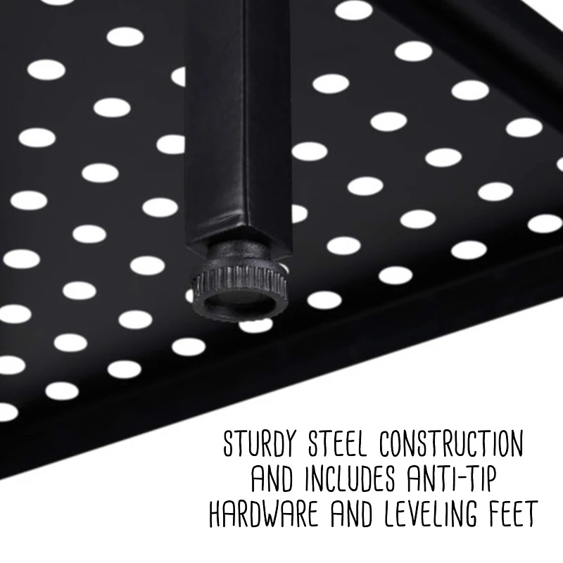 Honey Can Do Reversible Black Bathroom Storage Space Saver