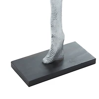 19" Silver Aluminum & Wood Tree-Inspired Contemporary Sculpture