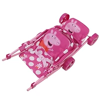 509 Crew Peppa Pig™ Pink and White Dots Doll Twin Stroller