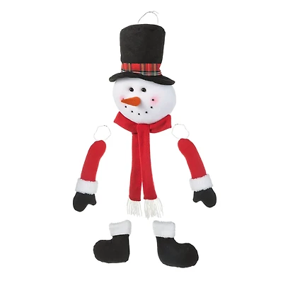 Glitzhome® 13" Jumbo Christmas Fabric Snowman Ornament Set