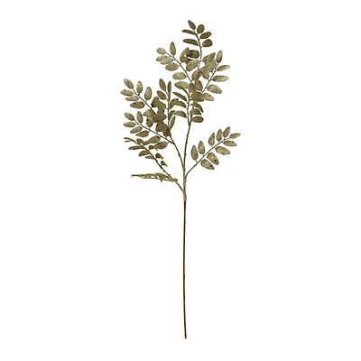 33" Champagne Glitter Leaves Stem by Ashland®