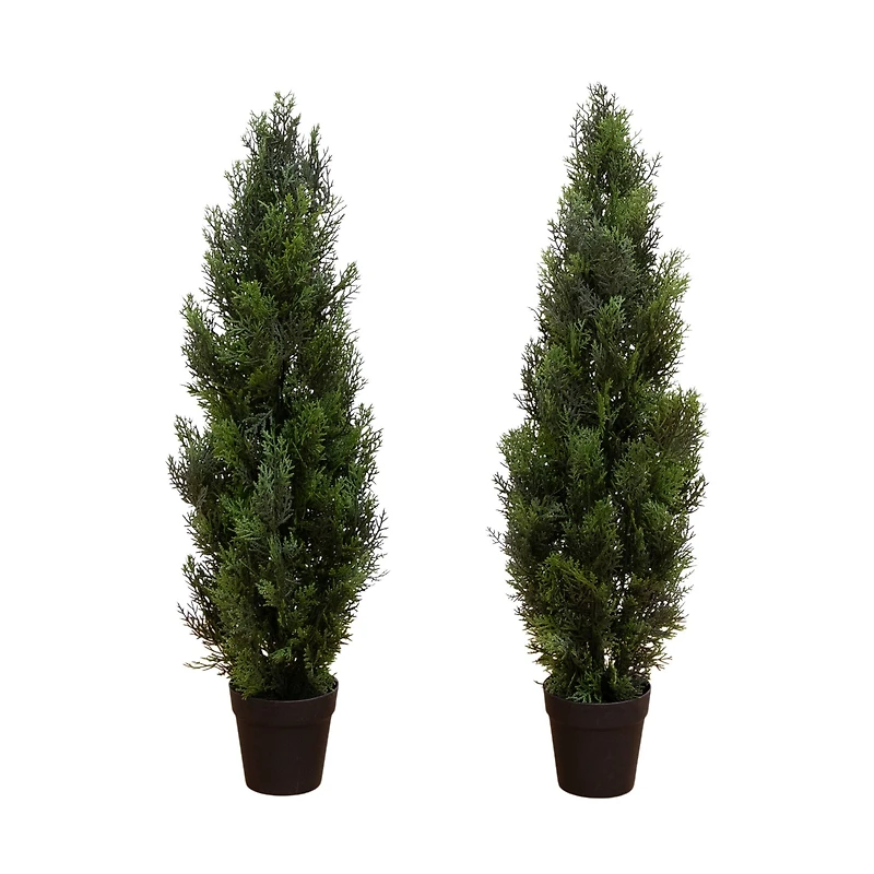 3ft. Potted UV Resistant Cedar Pine Trees, 2ct.