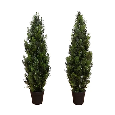 3ft. Potted UV Resistant Cedar Pine Trees, 2ct.