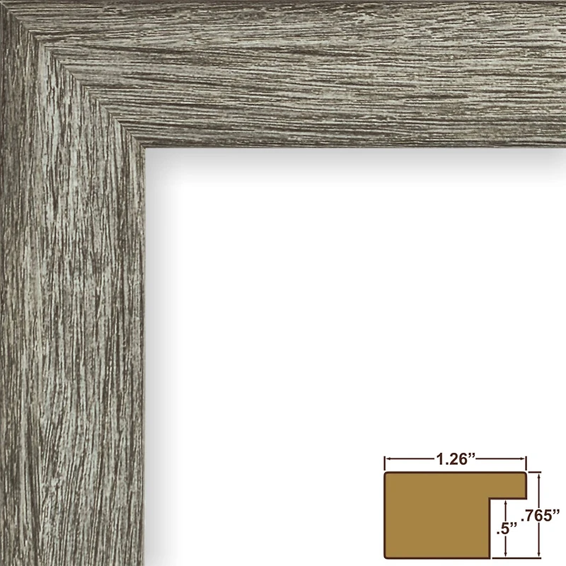 Pack Craig Frames Bauhaus 125 Barnwood Gray Picture Frame