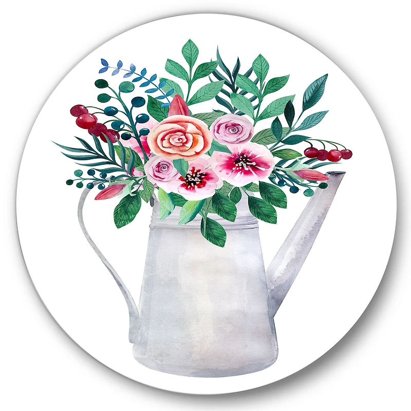 Designart - Bouquets of Flowers In Rustic Flowering Pot