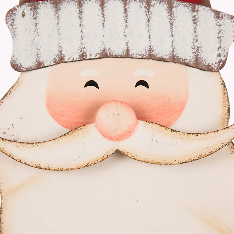 Glitzhome® 3ft. Metal Snowman & Santa Yard Stake Set