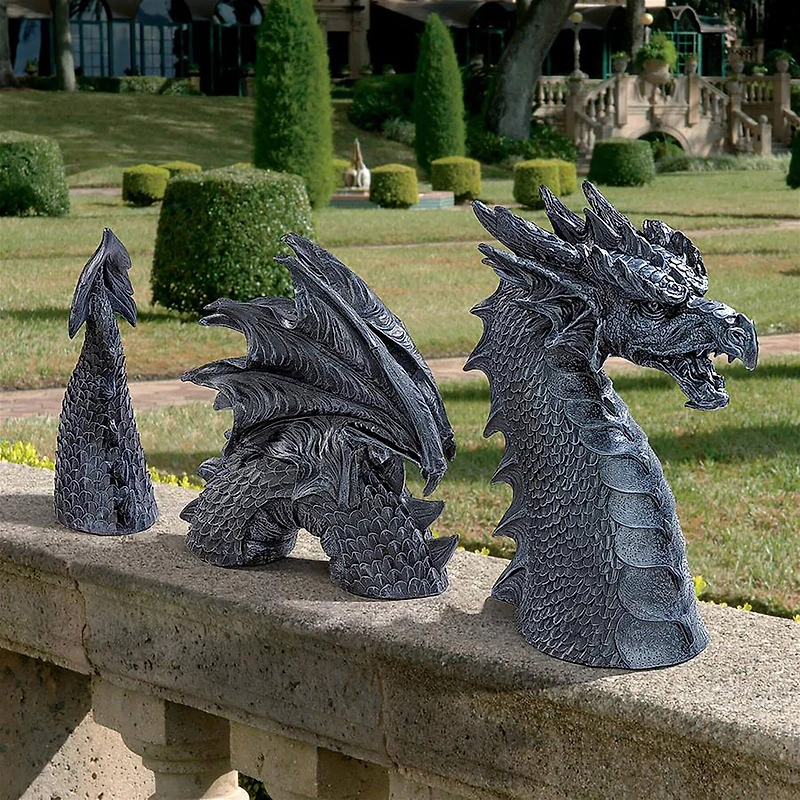 Design Toscano 28" Long Dragon of Falkenberg Castle Moat Lawn Statue