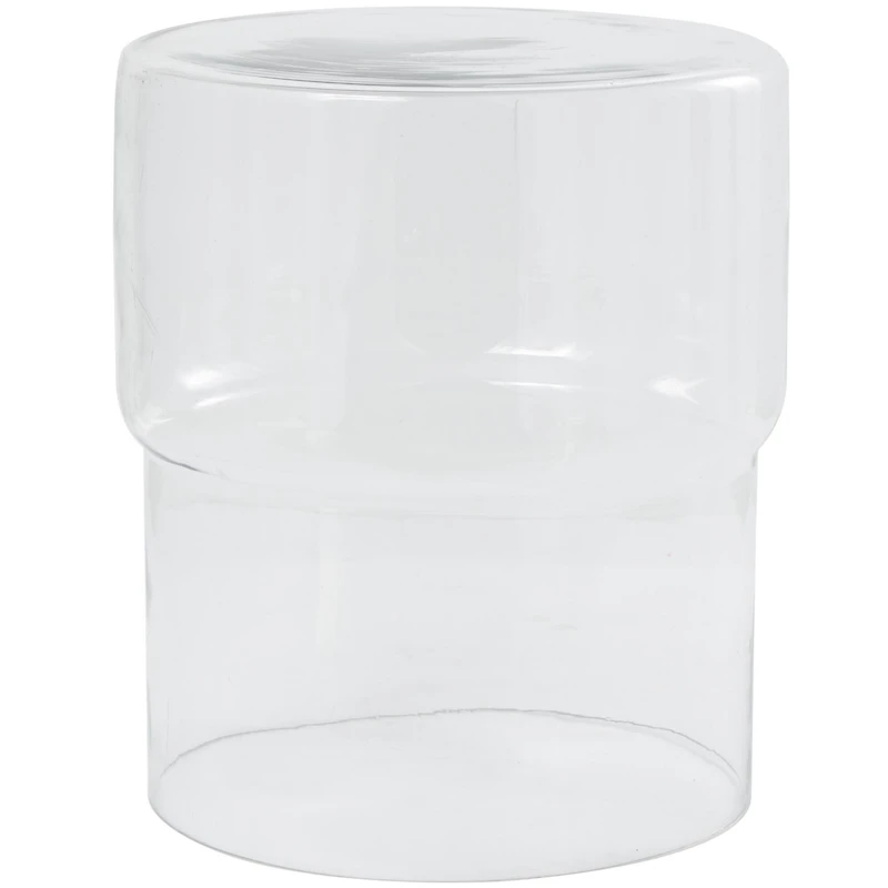 19" Glass Modern Accent Table