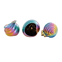 Rainbow Ceramic Shell Sculpture Set