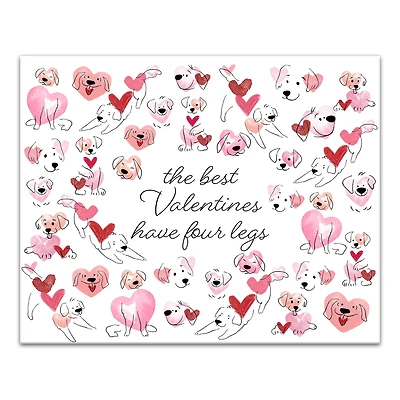 The Best Valentine's Have 4 Legs Canvas Wall Art