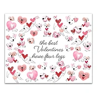 The Best Valentine's Have 4 Legs Canvas Wall Art