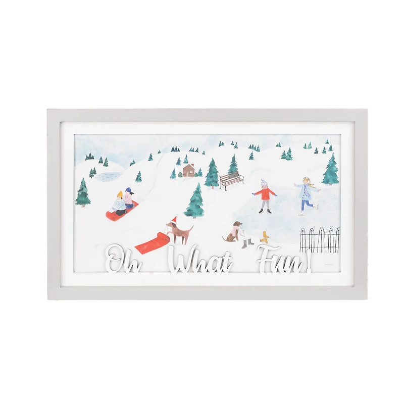 Framed Winter Scene Wall Art