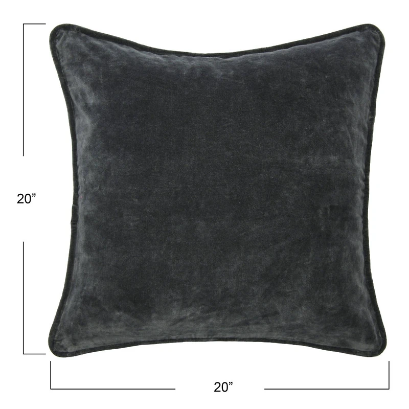 Hello Honey® Charcoal Gray Velvet Pillow Cover