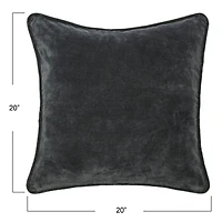 Hello Honey® Charcoal Gray Velvet Pillow Cover