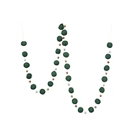 Hello Honey® 6ft. Green Wool Felt Balls & Bells Garland