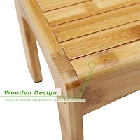 Mind Reader Brown Bamboo Kids Slip Resistant Height Booster Step Stool