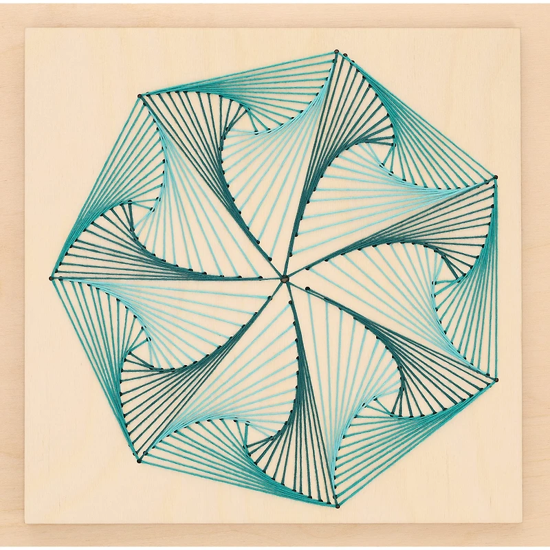 Leisure Arts® Intermediate Pinwheel Wood Stitched String Art Shadow Box Kit