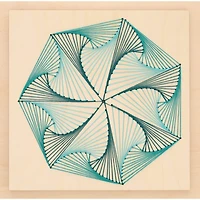Leisure Arts® Intermediate Pinwheel Wood Stitched String Art Shadow Box Kit