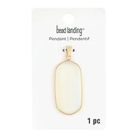 Moonstone Glass Oval Pendant by Bead Landing™