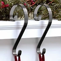 Haute Decor Stocking Scroll® Brushed Nickel Stocking Holders