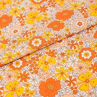 SINGER Retro Floral Cotton Fabric