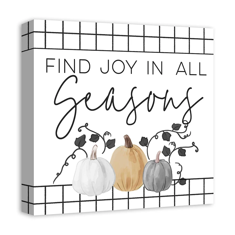 Find Joy Pumpkins Canvas Wall Art