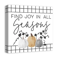 Find Joy Pumpkins Canvas Wall Art