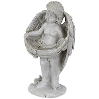 8" Cherub Wrapped in Wings Outdoor Garden Statue