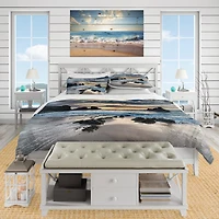 Designart 'Beautiful Porthcothan Bay' Coastal Bedding Set