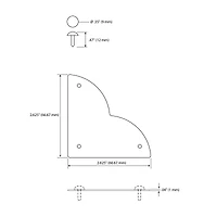 Dritz® Home Pack of 3 Large Textured Quatrefoil Corners