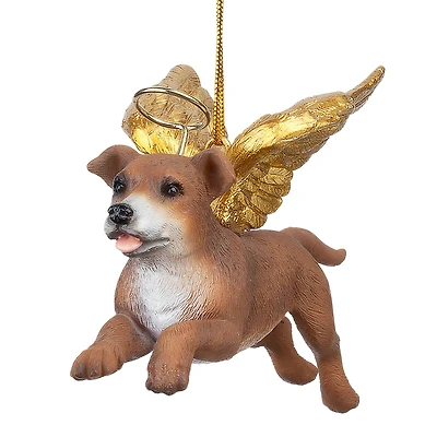 Design Toscano Honor the Pooch Pit Bull Holiday Dog Angel Ornament
