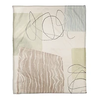 Chic Urban Abstract I 50" x 60" Coral Fleece Blanket