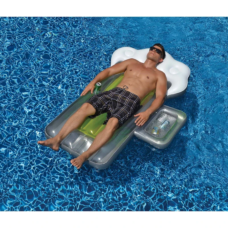 6ft. Inflatable White & Yellow Beer Mug Swimming Pool Raft