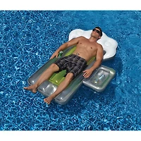 6ft. Inflatable White & Yellow Beer Mug Swimming Pool Raft