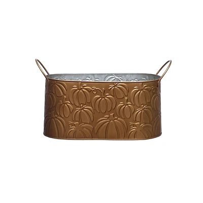 11.5" Gold Pumpkin Metal Bucket by Ashland®