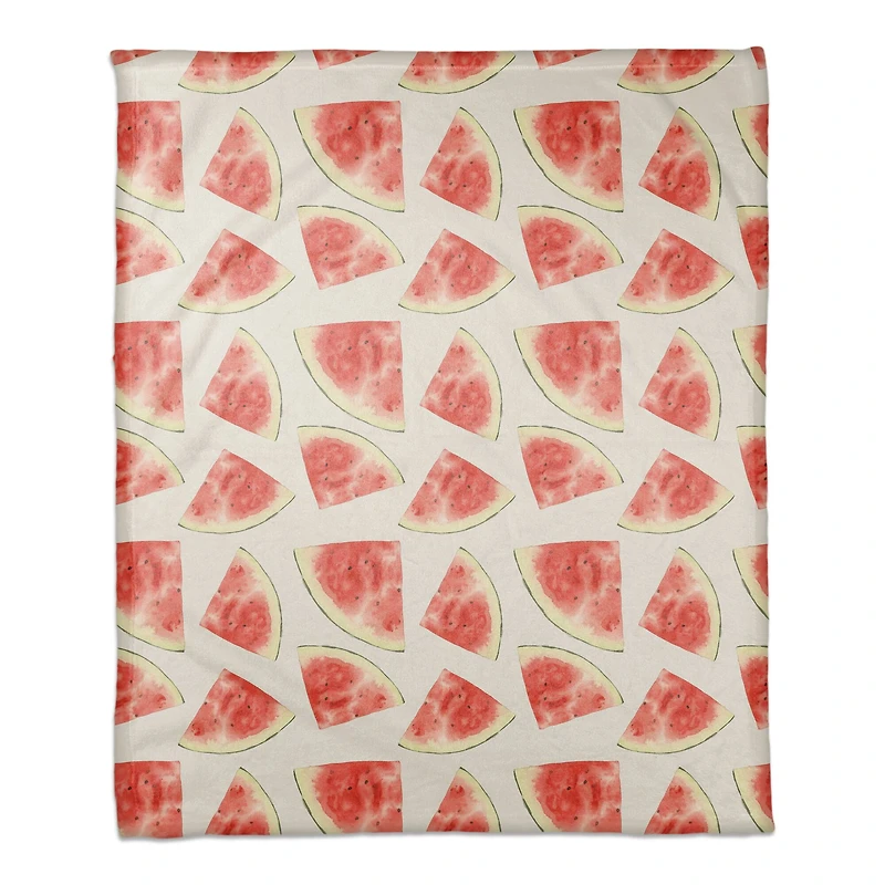 Watermelon Pattern 50" x 60" Coral Fleece Blanket