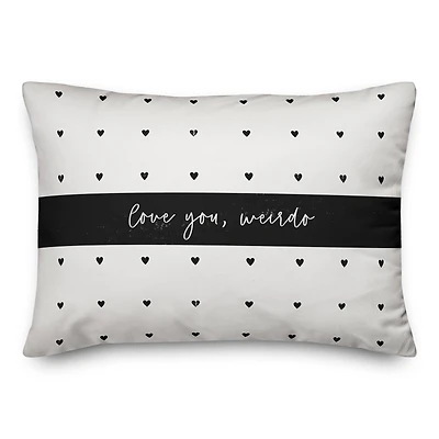 Love You, Weirdo Throw Pillow