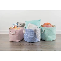 DII® Medium Round Aqua Keeping Score Polyester Bin